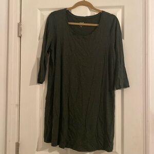 J Jill Pure Jill Gray Three Quarter Sleeve Tunic